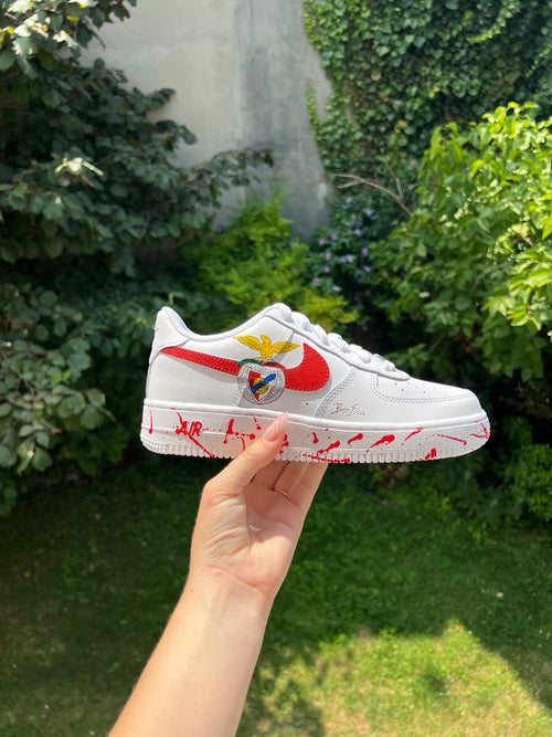 Nike Air Force 1 customisée Benfica peinte à la main ONE CUSTOM
