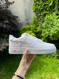 Nike Air Force 1 customisée fleurs de cerisier sakura japonais rose peinte à la main ONE CUSTO