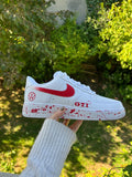 Nike Air Force 1 customisée logo Volkswagen  peinte à la main ONE CUSTOM